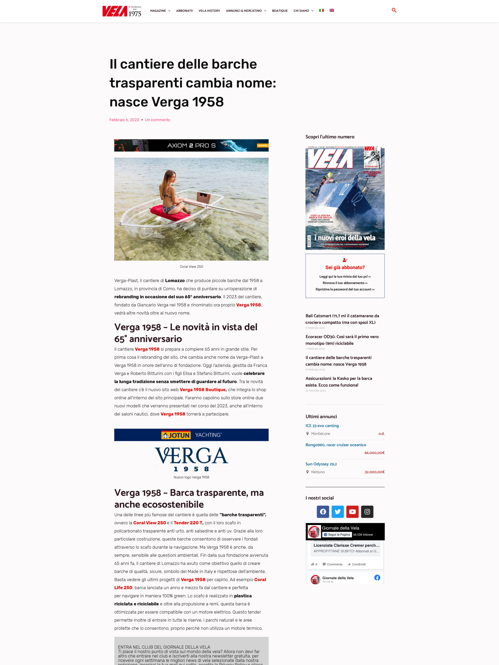 Rebranding Verga 1958